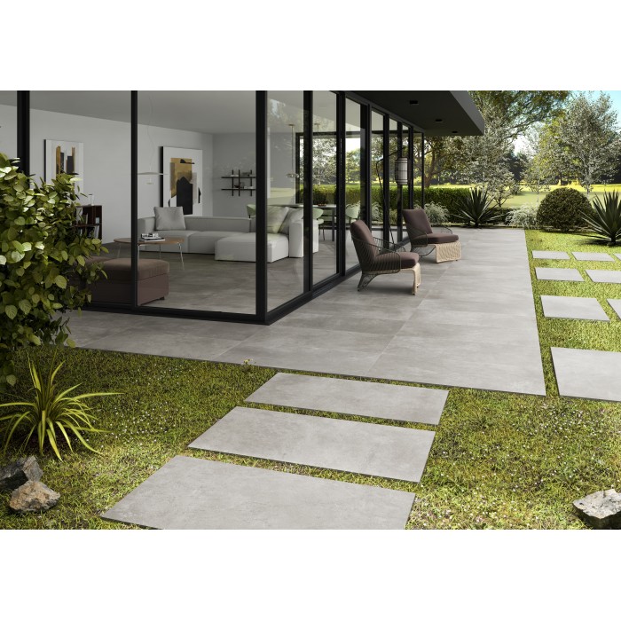 Pina Dark Grey 60x60x2 cm Rectified Outdoor Floor Tile