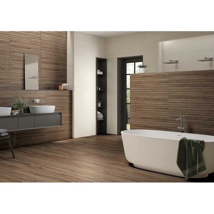 Sauna Natural 33,3x90 cm. Rectified  Wall Tile