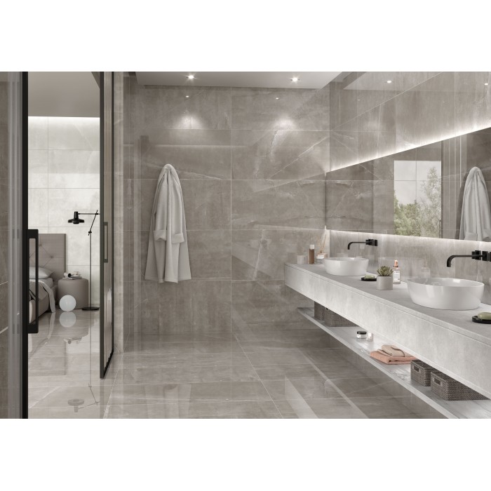 Costur Grey Polished 60x120 cm Rectified Floor & Wall Tile