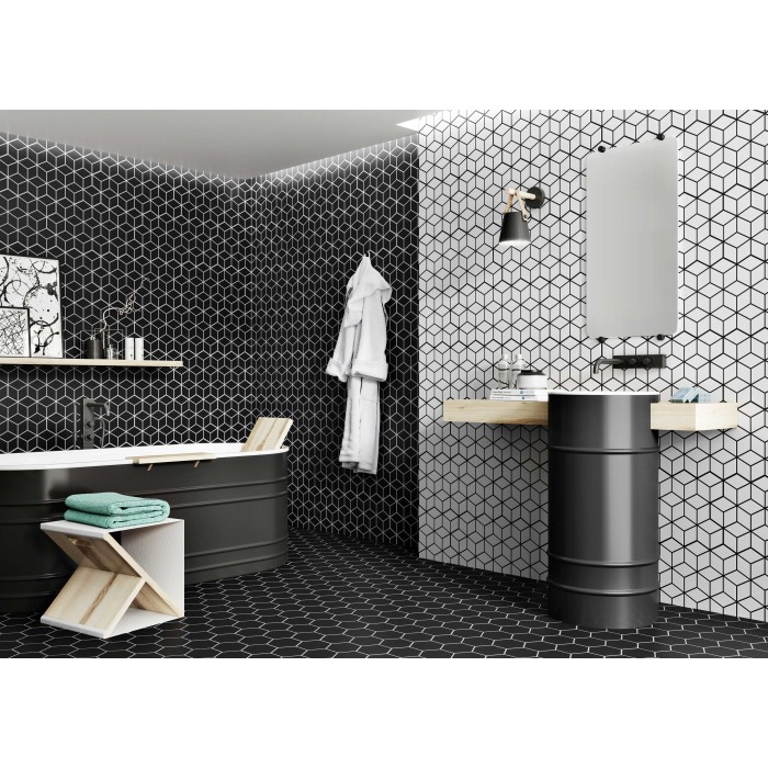 Genova Black  26.5x51 cm Floor & Wall Tile