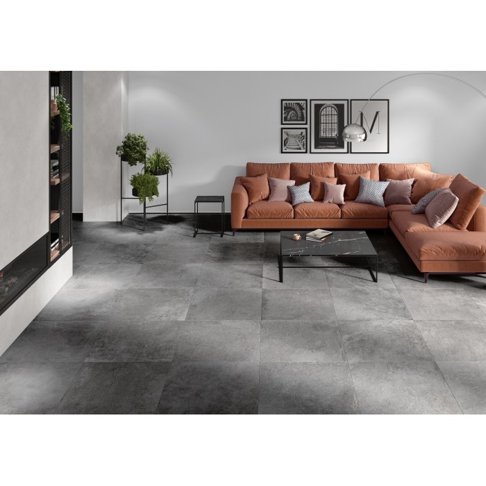 Bechi Dark Grey 60x120 cm Rectified Floor & Wall Tile