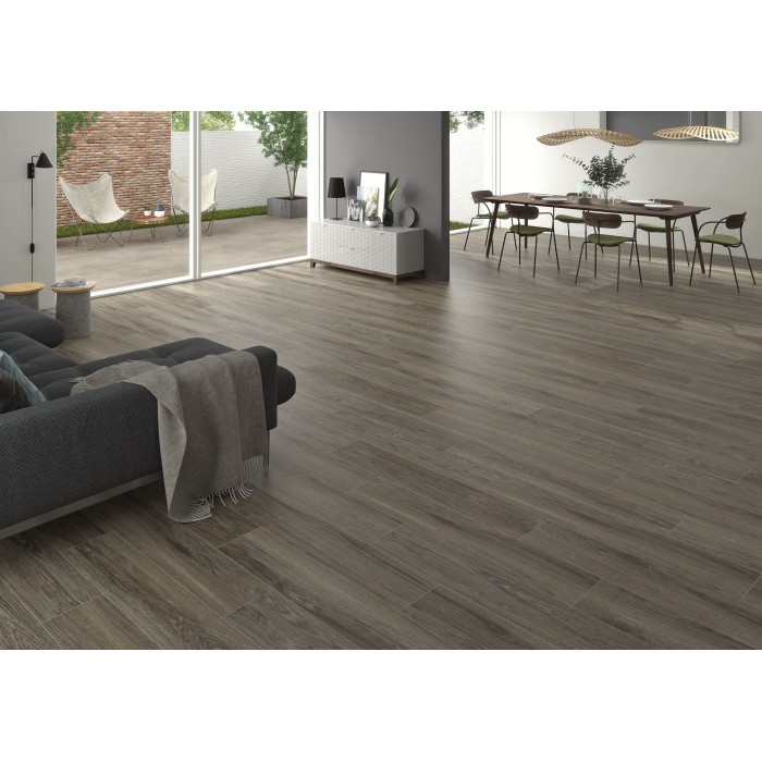 Vila Brown 23x120 cm Rectified Floor & Wall Wood Effect Tile