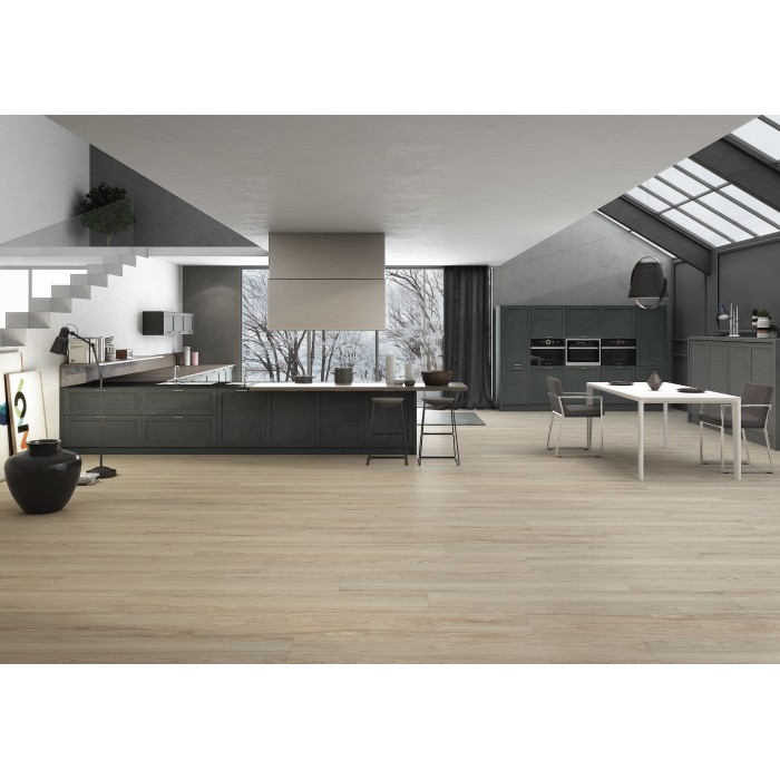 Vila Beige 23x120 cm Rectified Floor & Wall Wood Effect Tile