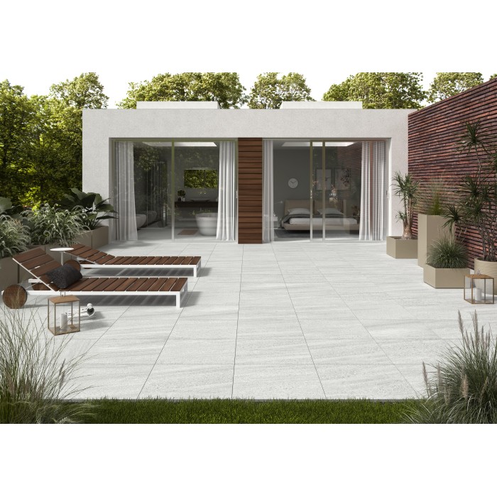 Villores White Rectified 60x60 cm 20mm Outdoor Floor Tile