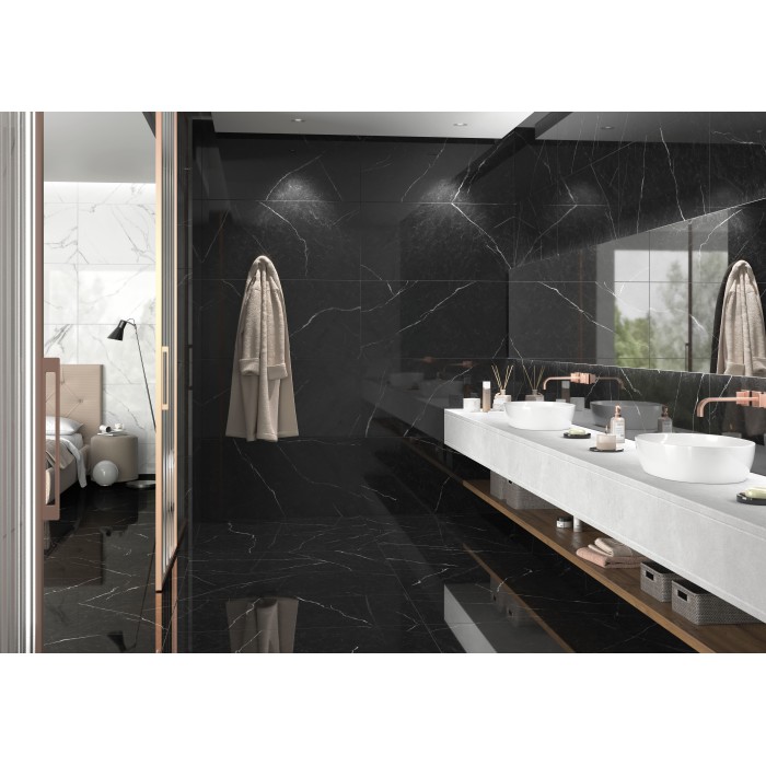 Black Vein Polished 60x120 cm Floor & Wall Tile