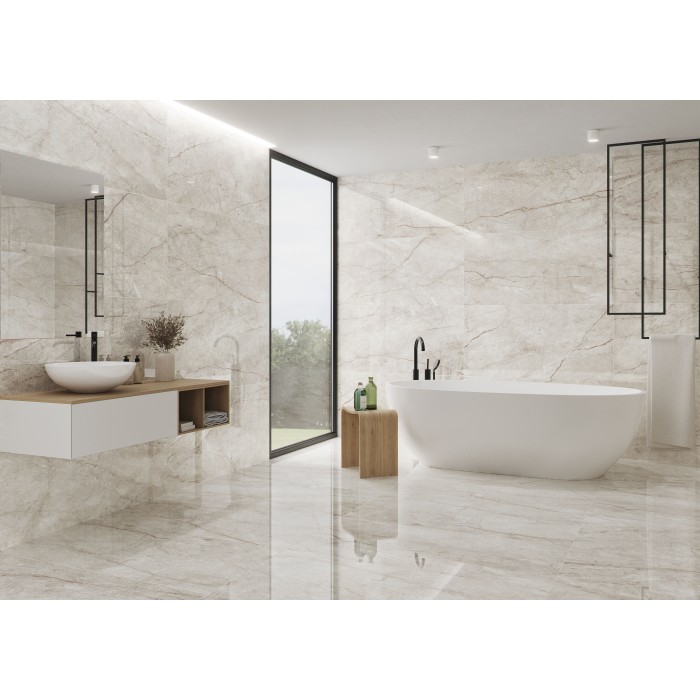 Sarratella White Polished 60x120 cm Floor & Wall Tile