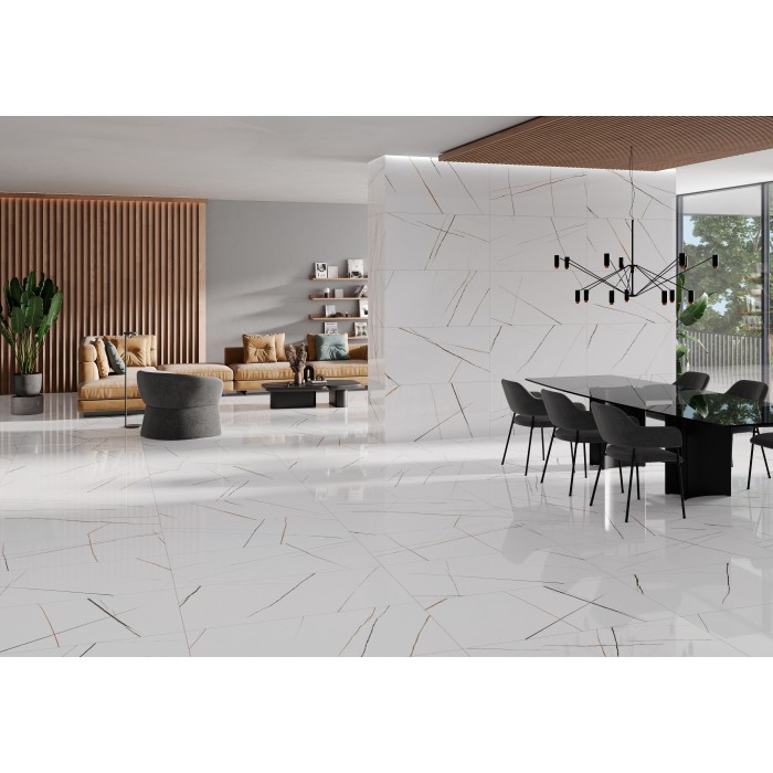 Segorbe Blanc Polished 60x120 cm Rectified Floor & Wall Tile