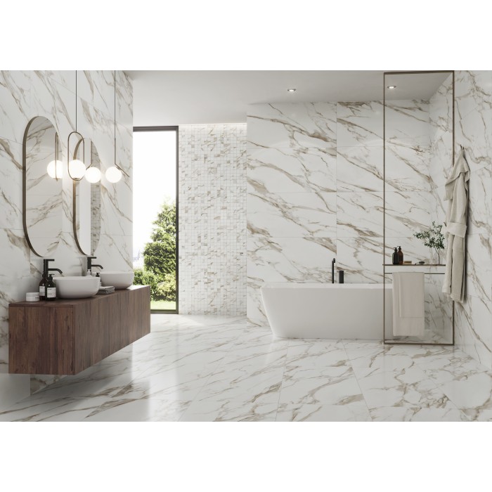 Gold White Matte 60x120 cm Rectified Floor & Wall Tile