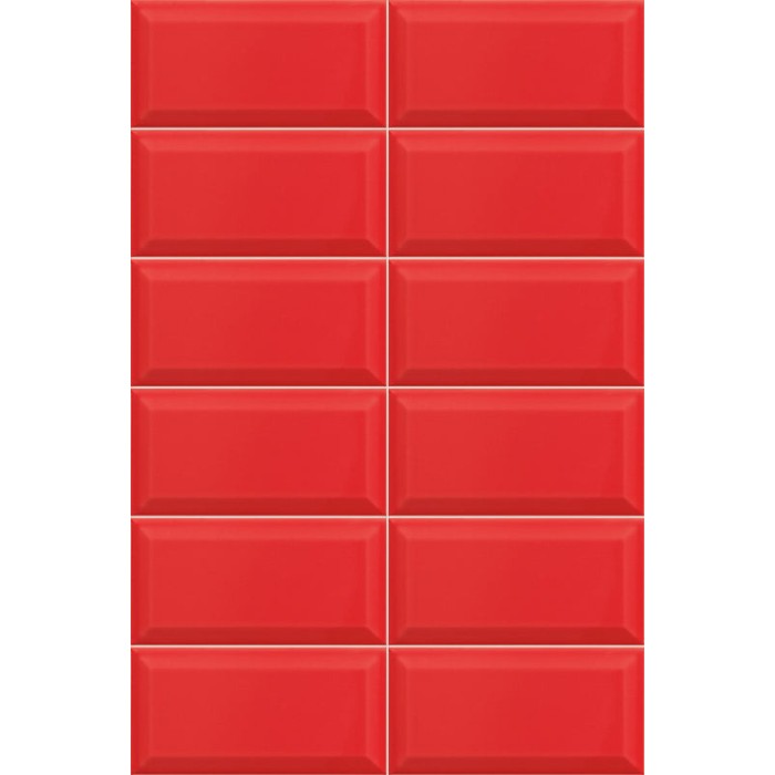 Metro Red Glossy 10x20 cm Wall Tile