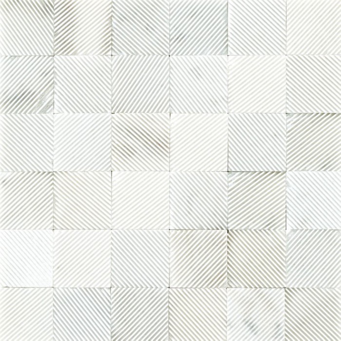 Ronda Grooved White 30x30 cm Wall Tile