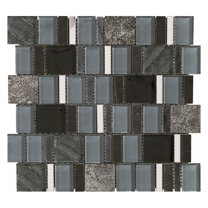 Estepona Steel Black 30x30 cm Wall Tile